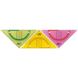 Aristo geodriehoek  GEOflex 14cm flexibel neon kleuren