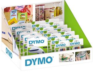 Dymo Lettertang Omega, display van 5 stuks en 18 blisters van 3 D3 tapes