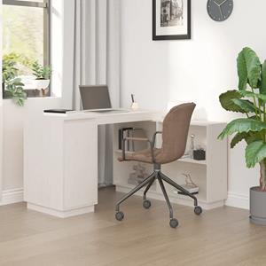 VidaXL Schreibtisch Weiß 110x50x75 cm Massivholz Kiefer 