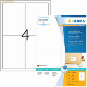 Herma Inkjet-Etiketten weiß 96x139,7mm Special A4 VE=320 Stück