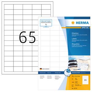 Etiket HERMA 10780 97x33.8mm wit 1280stuks
