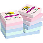 Post-It Super Sticky Notes 622-12SS-SOUL 47,6 x 47,6 mm 90 Vellen per blok Blauw, groen, paars , roze Vierkant Pak van 12