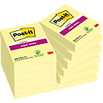 Post-It Super Sticky Notes 656-12SSCY 51 x 76 mm 90 Vellen per blok Geel Rechthoekig Effen Pak van 12
