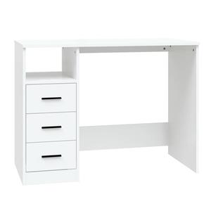 vidaXL Schreibtisch »Schreibtisch mit Schubladen Weiß 102x50x76 cm Holzwerkstoff«