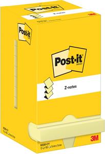 Post-it Z-Notes Haftnotizen Standard R330 gelb 12 Blöcke