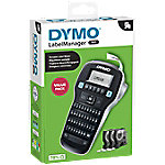 Complete set etikettenprinter DYMO LabelManager™ 160, met snelformaattoetsen + 3 x D1 schrijftape, L 7 m x B 12 mm zwart op wit