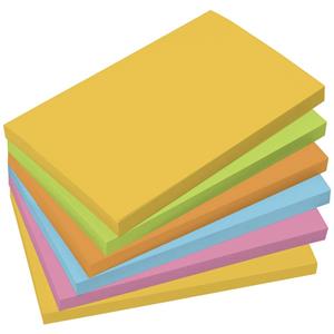 Haftnotizen Sigel Business BA127, B 75 x H 125 mm, FSC-Papier, farbsortiert, 6 Blöcke á 100 Blatt