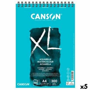 Drawing Pad Canson XL Aquarelle 20 Lakens A5 Wit 5 Stuks 300 G/m²