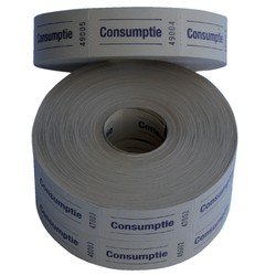 Combicraft Consumptiebon  57x30mm 2-zijdig 2x1000 stuks geel