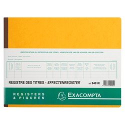 Exacompta Register Piqure effecten BV SLR 240x320 80vel geel