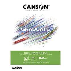 Canson Tekenblok  Graduate Dessin A4 160gr 30vel | 5 stuks | 5 stuks