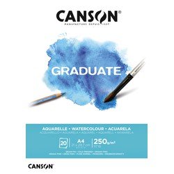 Canson Aquarelblok  Graduate A4 250gr 20vel | 5 stuks | 5 stuks