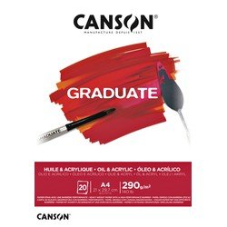 Canson Olie Acrylblok  Graduate A4 290gr 20vel | 5 stuks | 5 stuks