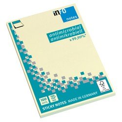 Info Notes Memoblok  antimicrobiëel 100x150mm geel | 12 stuks | 12 stuks