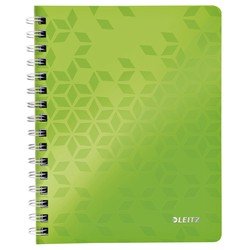 Leitz Notitieboek  WOW A5 lijn spiraal PP groen | 6 stuks