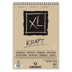 Canson Schetsblok Canons XL Kraft A4 spiraal 60v 90gr | 5 stuks | 5 stuks