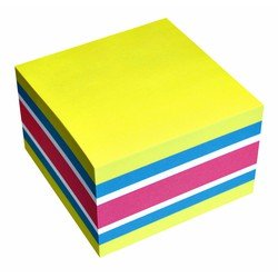 Info Notes Memoblok  kubus 75x75mm neon assorti 450vel | 12 stuks | 12 stuks