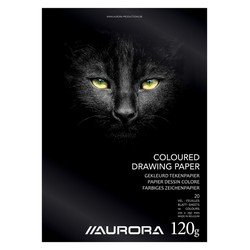 Aurora Tekenblok  A4 20v 120gr gekleurd tekenpapier | 15 stuks