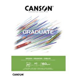 Canson Tekenblok  Graduate Dessin A3 160gr 30vel | 5 stuks | 5 stuks