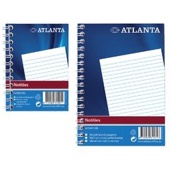 Atlanta Notitieboek  A6 lijn 100blz met zijspiraal | 20 stuks | 20 stuks