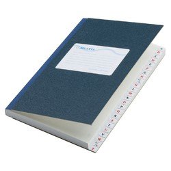 Atlanta Notitieboek  met alfabet gelineerd blauw | 5 stuks | 5 stuks