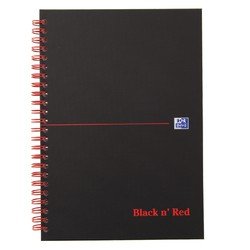 Oxford Notitieboek  Black n' Red A4 70v lijn | 5 stuks
