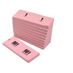 Office Nummerblok 42x105mm nummering 1-1000 roze 10 stuks