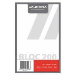 Aurora Kladblok  135x210mm 200vel blanco | 5 stuks
