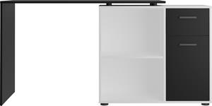 Fmd Eckschreibtisch ALBRECHT, Breite 117 cm, Schreibtisch mit Stauraum, drehbar, 7 Farben