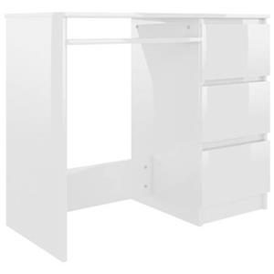 VIDAXL Schreibtisch Hochglanz-weiß 90 X 45 X 76 Cm Spanplatte