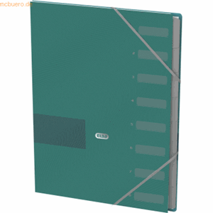 Elba 12 x  Ordnungsmappe Touch Office A4 Karton 400g/qm 8 Fächer grün