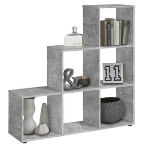 FD Furniture Boekenkast Mega 6 in grijs beton