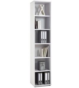 FD Furniture Boekenkast Calvia Large 222 cm hoog in wit