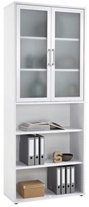 FD Furniture Boekenkast Calvia 12 van 222 cm hoog in wit