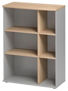 Gamillo Furniture Boekenkast Jazz 3 van 114 cm hoog in beuken met licht grijs
