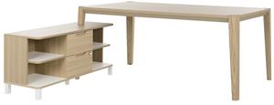 Gamillo Furniture Bureau tafel set Absolu 184 cm breed in eiken