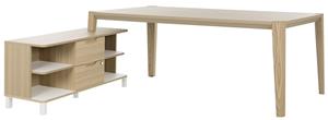Gamillo Furniture Bureau tafel set Absolu 204 cm breed in eiken