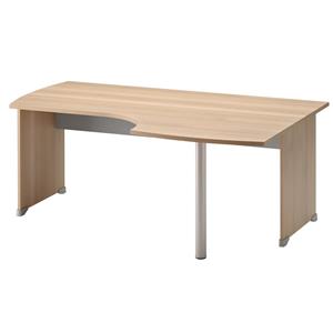 Gamillo Furniture Bureau Jazz rechts 180 cm breed in beuken met licht grijs