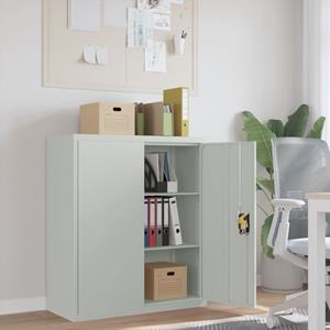 Vidaxl - Aktenschrank Hellgrau 90x40x105 cm Stahl Grau