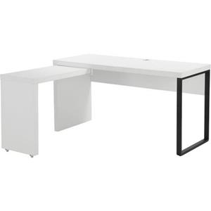 Places of Style Schreibtisch "Maniago", mit rollbarem Element für mehr Arbeitsfläche, 140x81-131 cm