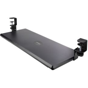 StarTech.com Under-Desk Keyboard Tray Clamp-on Keyboard Holder Supports up to 12kg (26.5lb) Sliding Keyboard and Mouse Drawer with C-Clamps