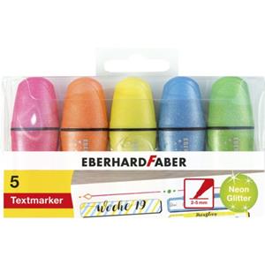Faber-Castell Eberhard faber markeerstift mini glitter neon etui 5 stuks
