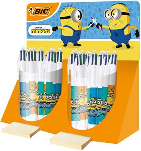 Bic 4 Colours Minions balpen, medium, display van 40 stuks