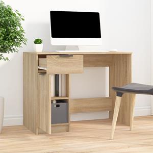 bonnevie Computertisch,Schreibtisch Sonoma-Eiche 100x50x75 cm Holzwerkstoff vidaXL