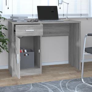bonnevie Schreibtisch mit Stauraum Grau Sonoma 100x40x73 cm vidaXL58098