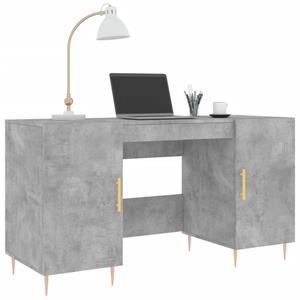 Bonnevie - Computertisch,Schreibtisch Betongrau 140x50x75 cm Holzwerkstoff vidaXL