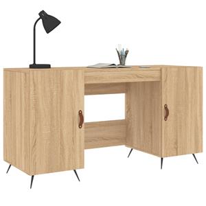 Bonnevie - Computertisch,Schreibtisch Sonoma-Eiche 140x50x75 cm Holzwerkstoff vidaXL