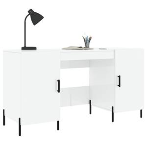 bonnevie Computertisch,Schreibtisch Hochglanz-Weiß 140x50x75 cm Holzwerkstoff vidaXL