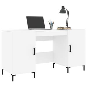 vidaXL Bureau 140x50x75 cm bewerkt hout wit