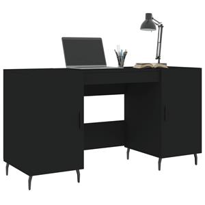 Bonnevie - Computertisch,Schreibtisch Schwarz 140x50x75 cm Holzwerkstoff vidaXL